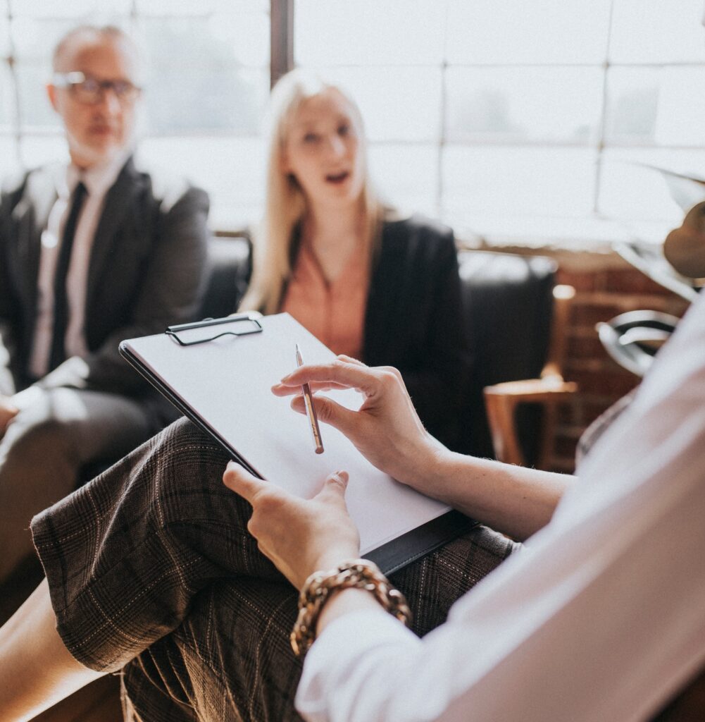 Business people consulting